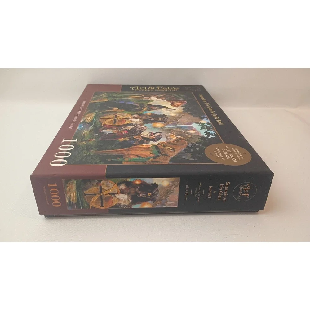 ART & FABLE PUZZLE CO. 1000 pc Summit At Iris Glen Julie Bell Puzzle with Print